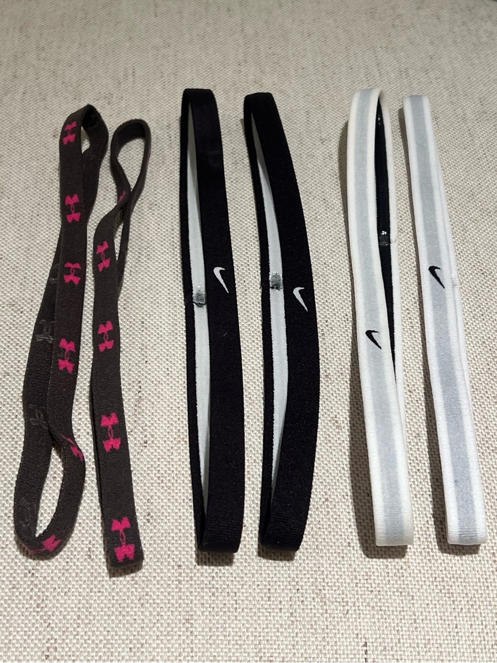 Nike & Under Armour sports headbands | Set of 6 |silicone strips for secure grip